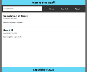 React JS Blog App